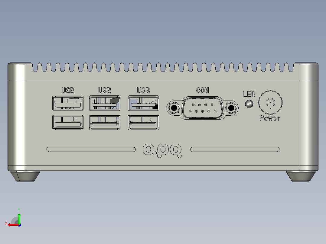 嵌入式BOX系列主机-EIPC300-J19后视图