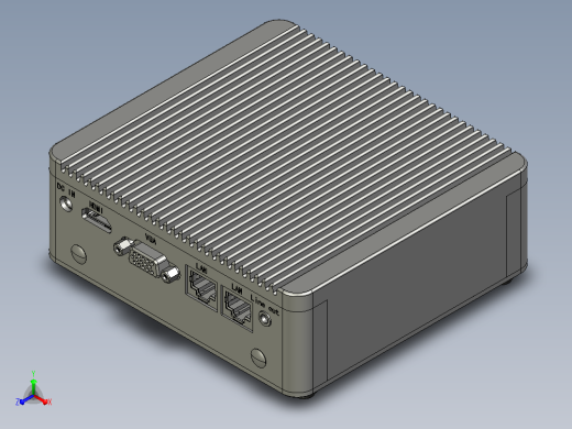 嵌入式BOX系列主机-EIPC300-J19正等轴测缩略图