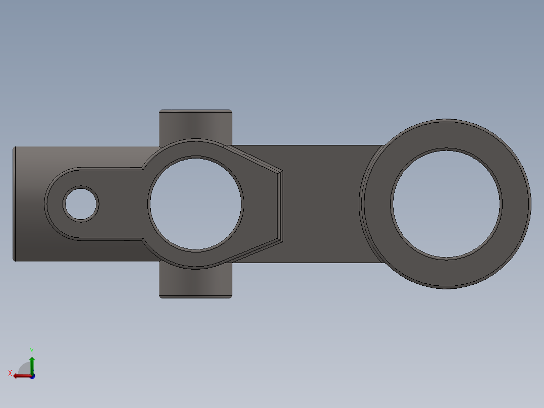 机械杆3D模型后视图