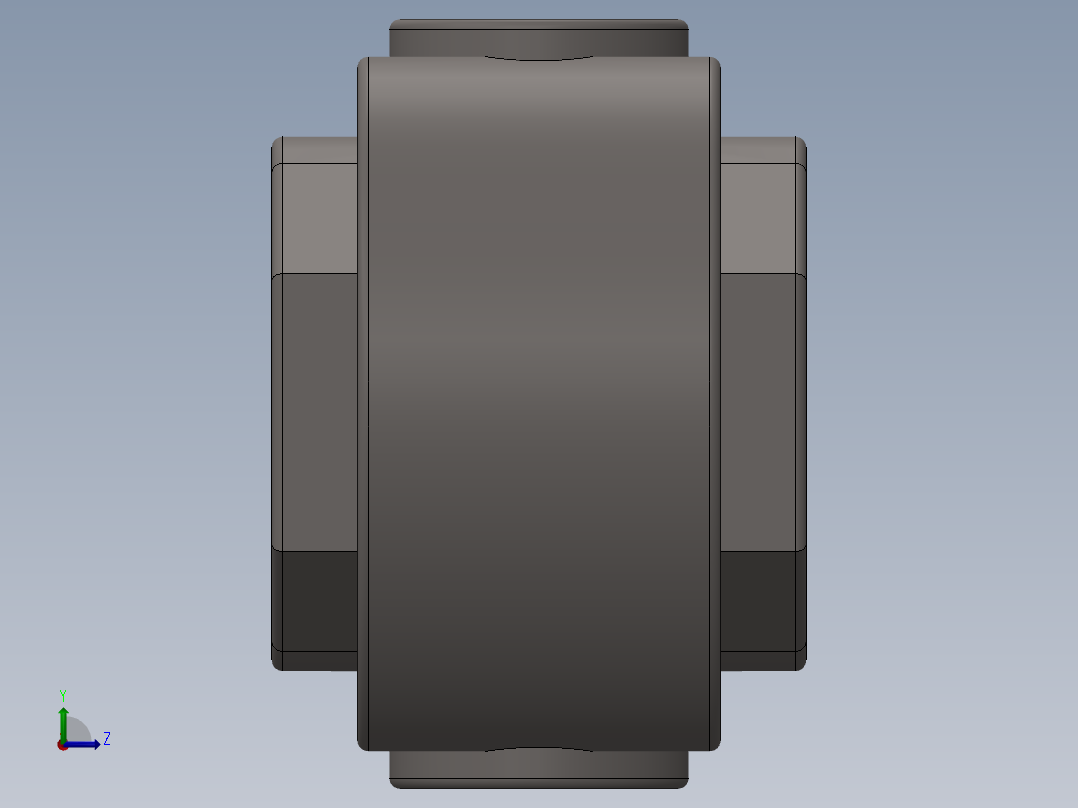 机械杆3D模型左视图