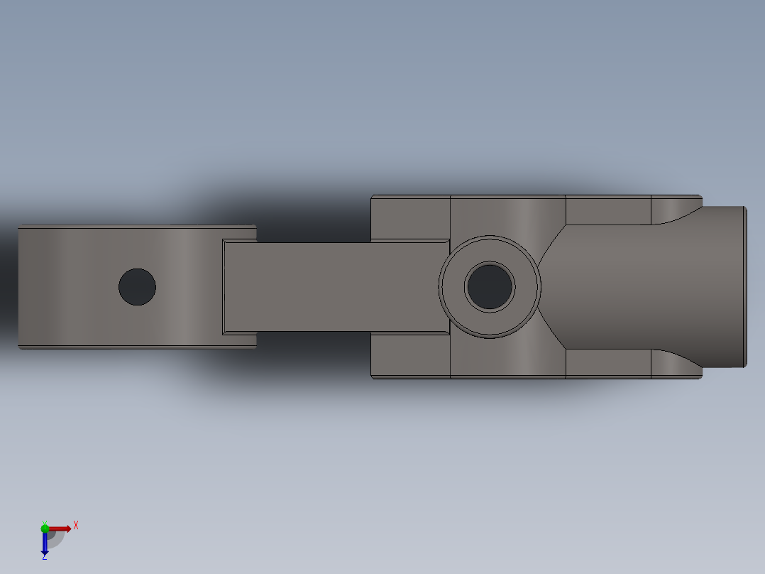 机械杆3D模型俯视图