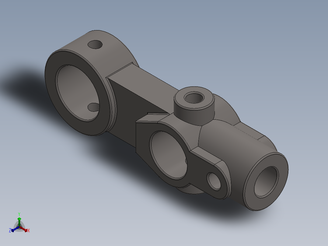 机械杆3D模型正等轴测图