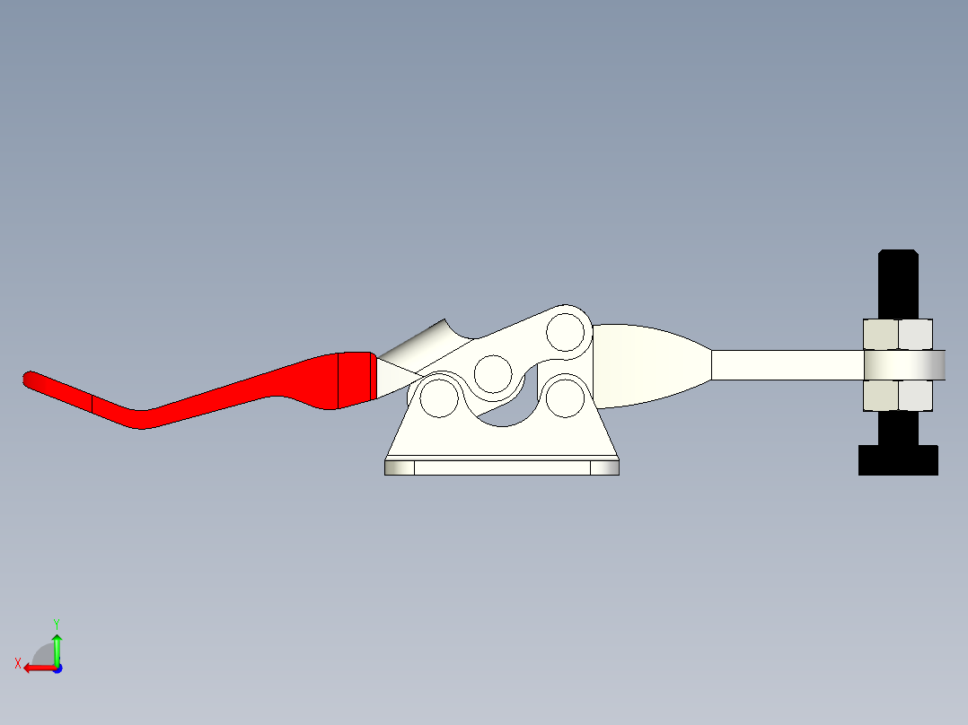 快速夹钳3D图后视图