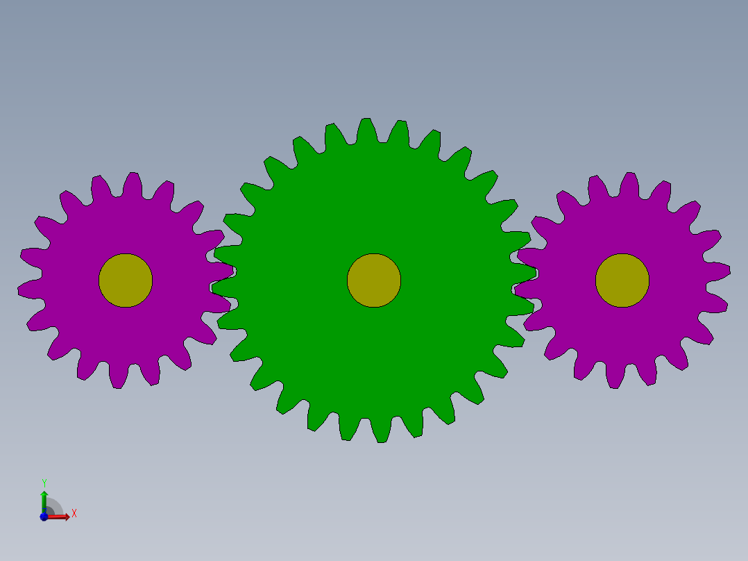 齿轮配合前视图