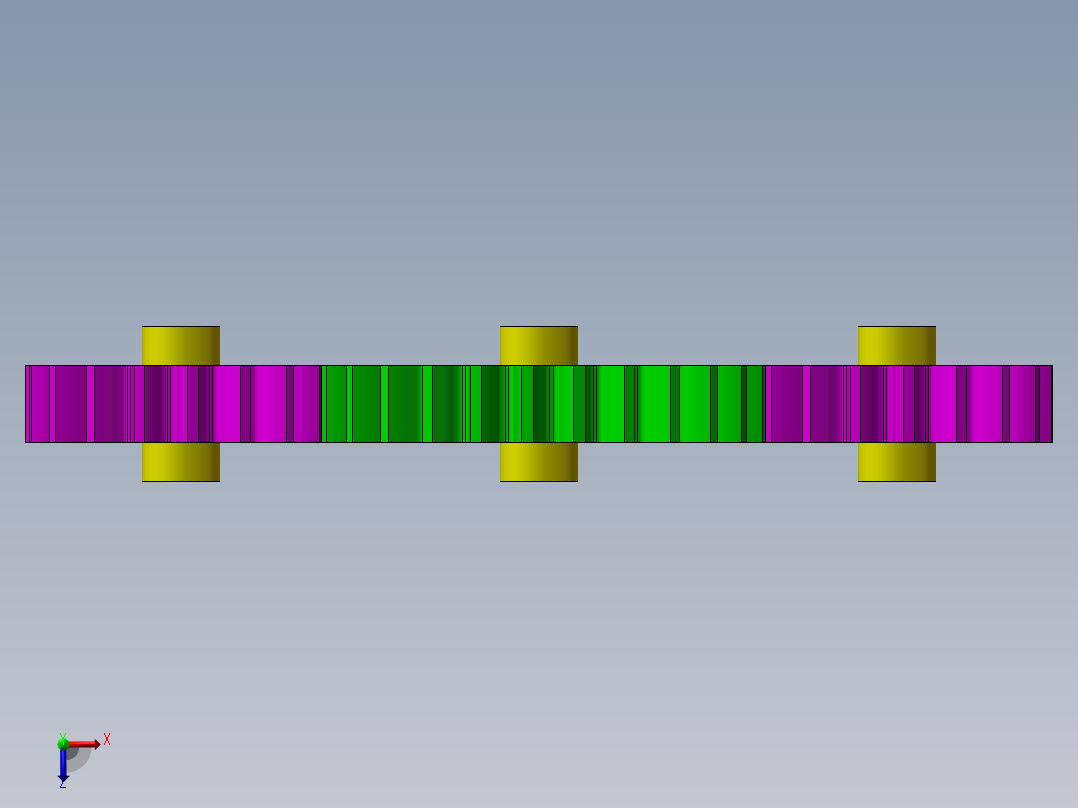 齿轮配合俯视图