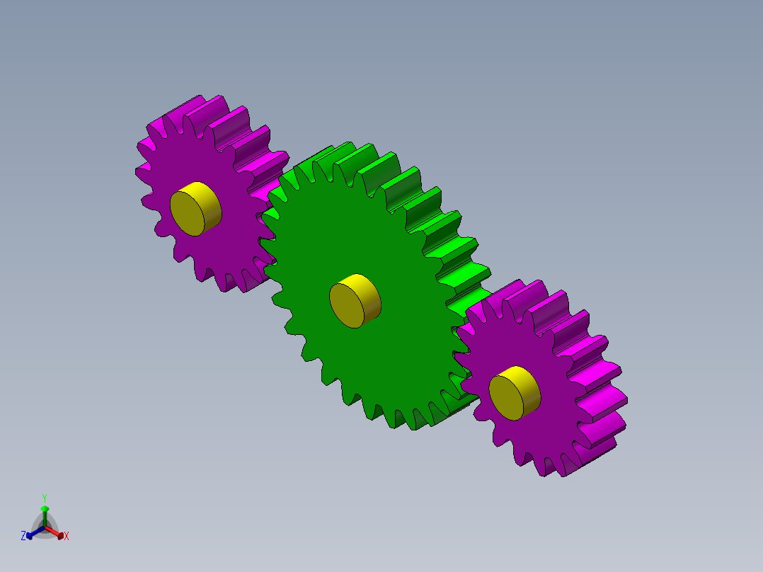 齿轮配合正等轴测图