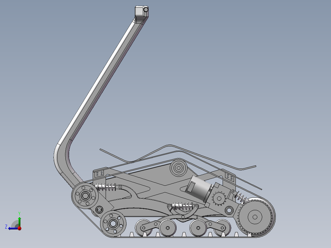 仿DTV Shredder载人履带小坦克车3D图纸 三维模型 SW图纸