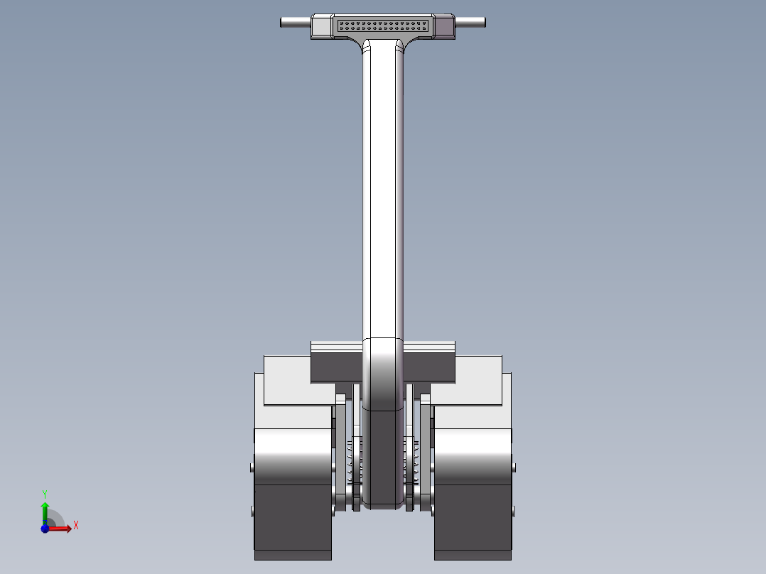 仿DTV Shredder载人履带小坦克车3D图纸 三维模型 SW图纸前视图