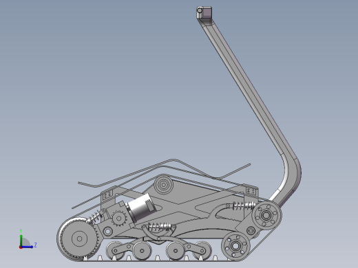 仿DTV Shredder载人履带小坦克车3D图纸 三维模型 SW图纸左视缩略图