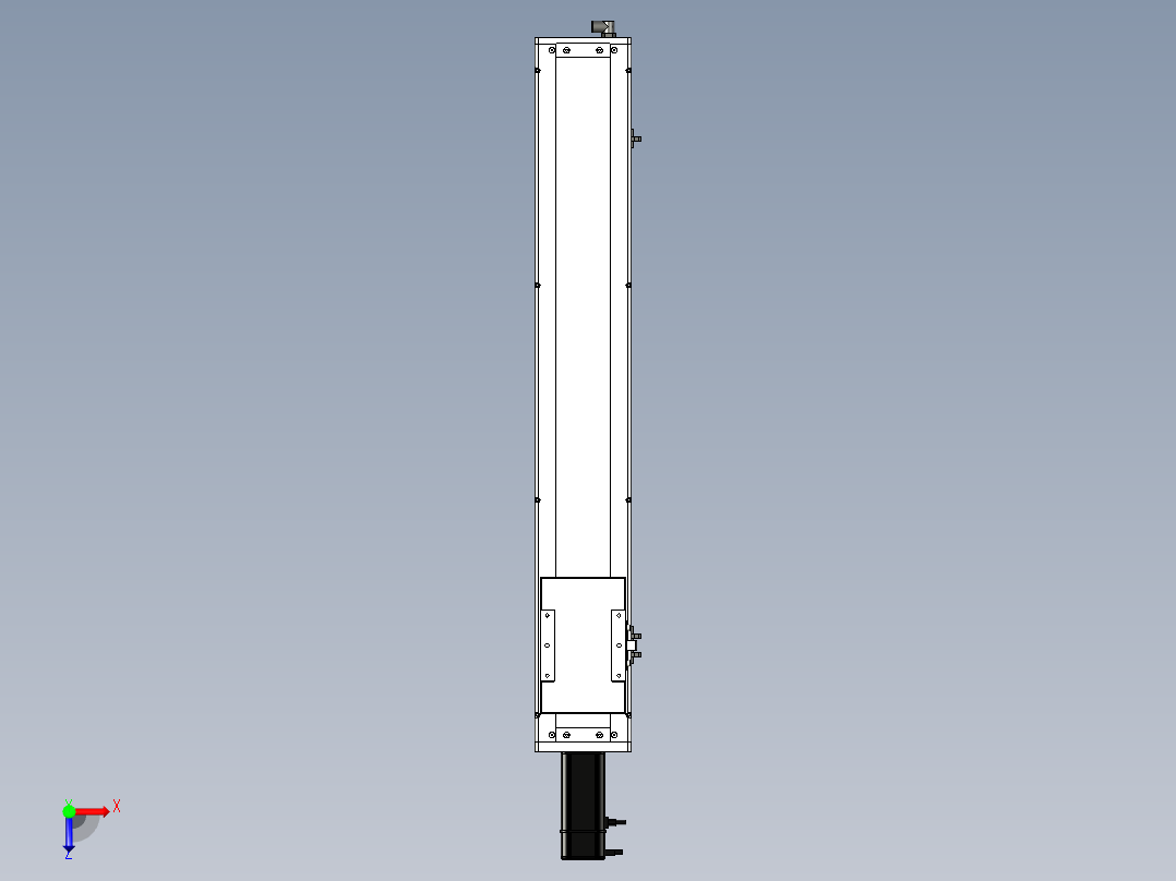 Toyo东佑达直线模组-ECH14-700-BC-400W+煞車俯视图
