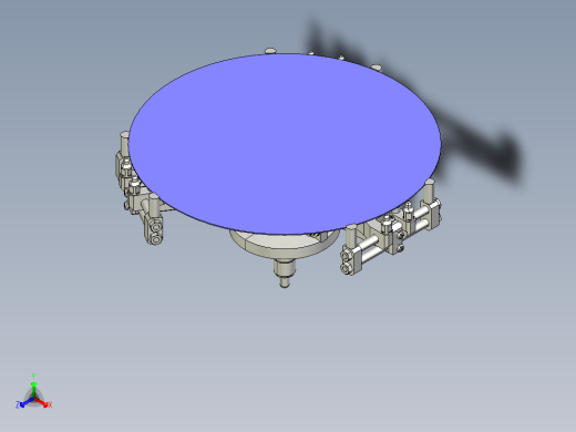 薄型圆板旋转夹紧机构