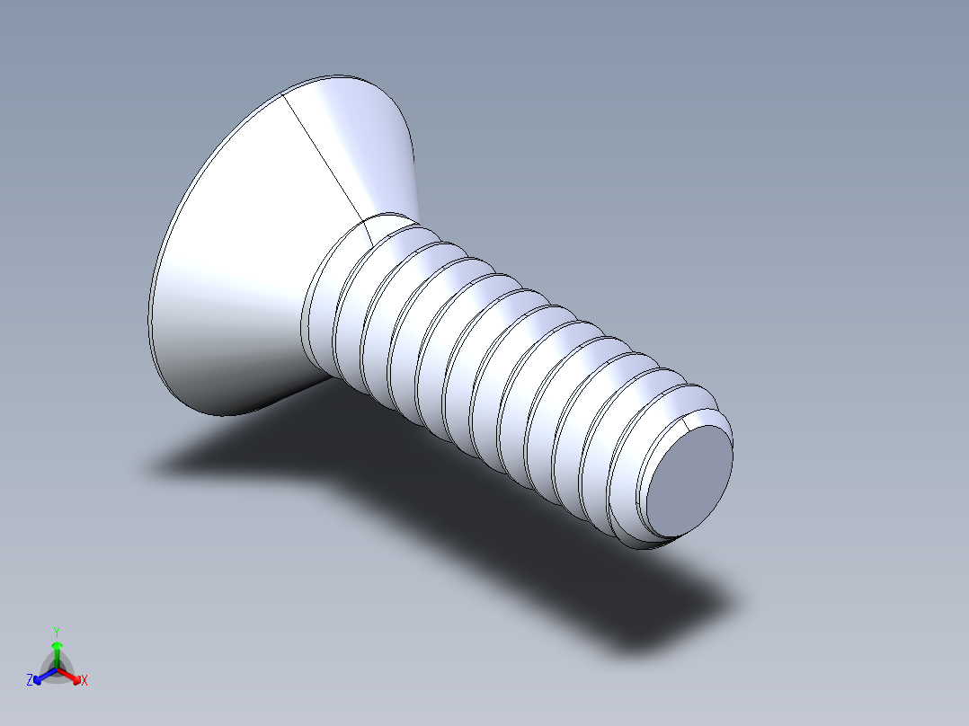 锥形内六角头螺钉-FHCS 10-24 x 0.625