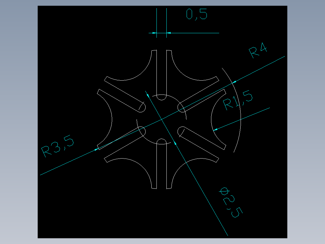 CAD格式机械制图二维100例练习-19 拔叉轮