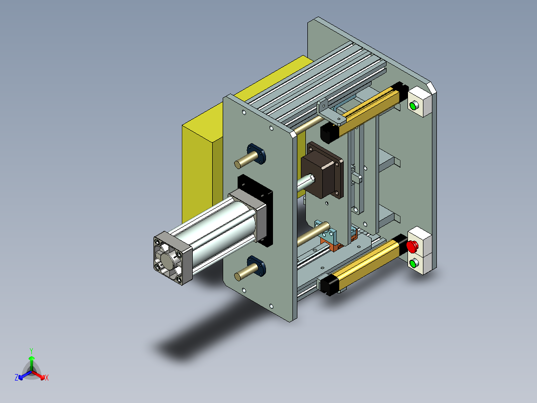 铁圈小件压机(STP)正等轴测图
