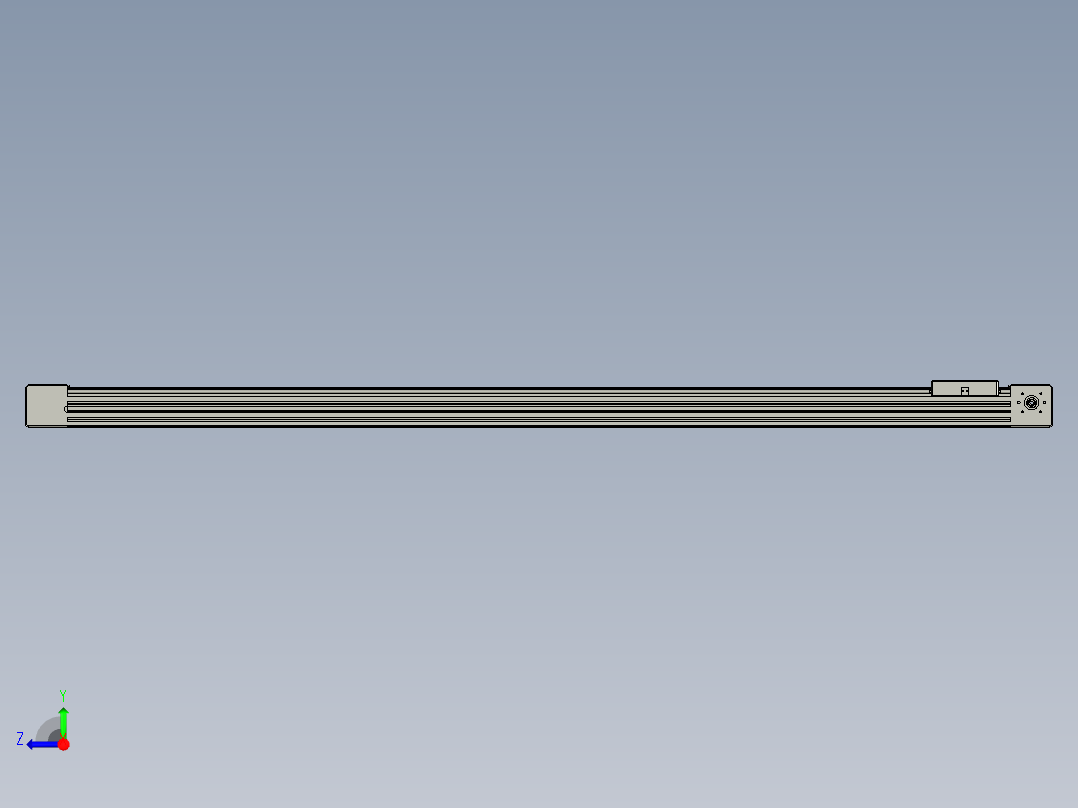 威洛博直线电机模组EB6-L140-S1650-光轴右视图
