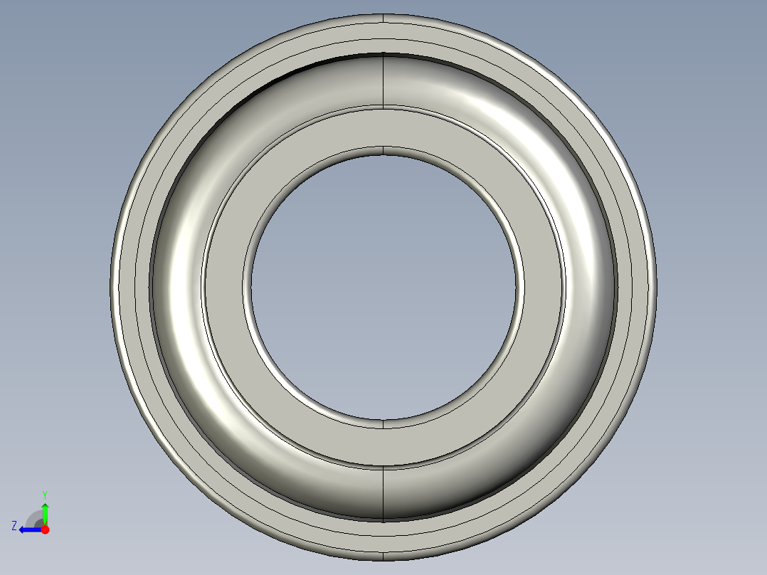 SKF双列角接触球轴承3D模型右视图