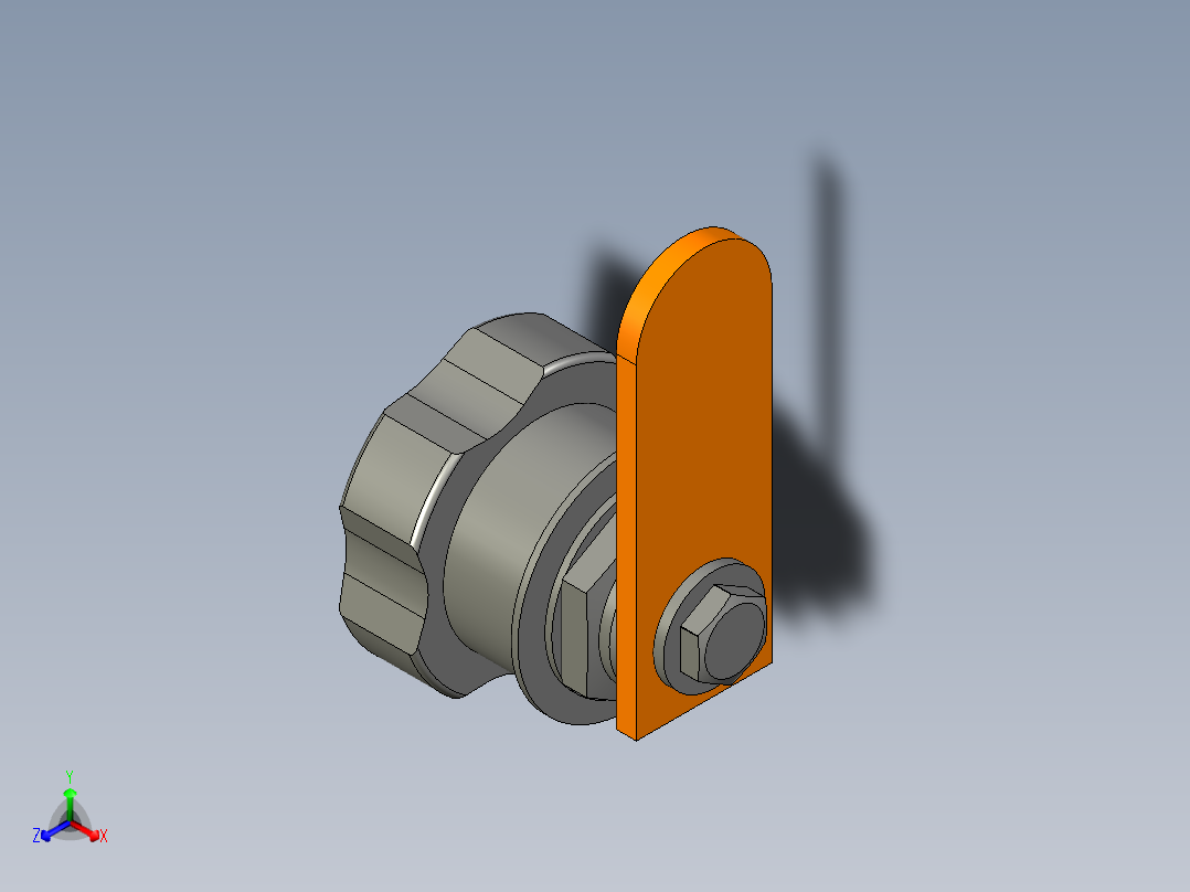 鎖VC.308-3D多系列多零件图纸模型主视图