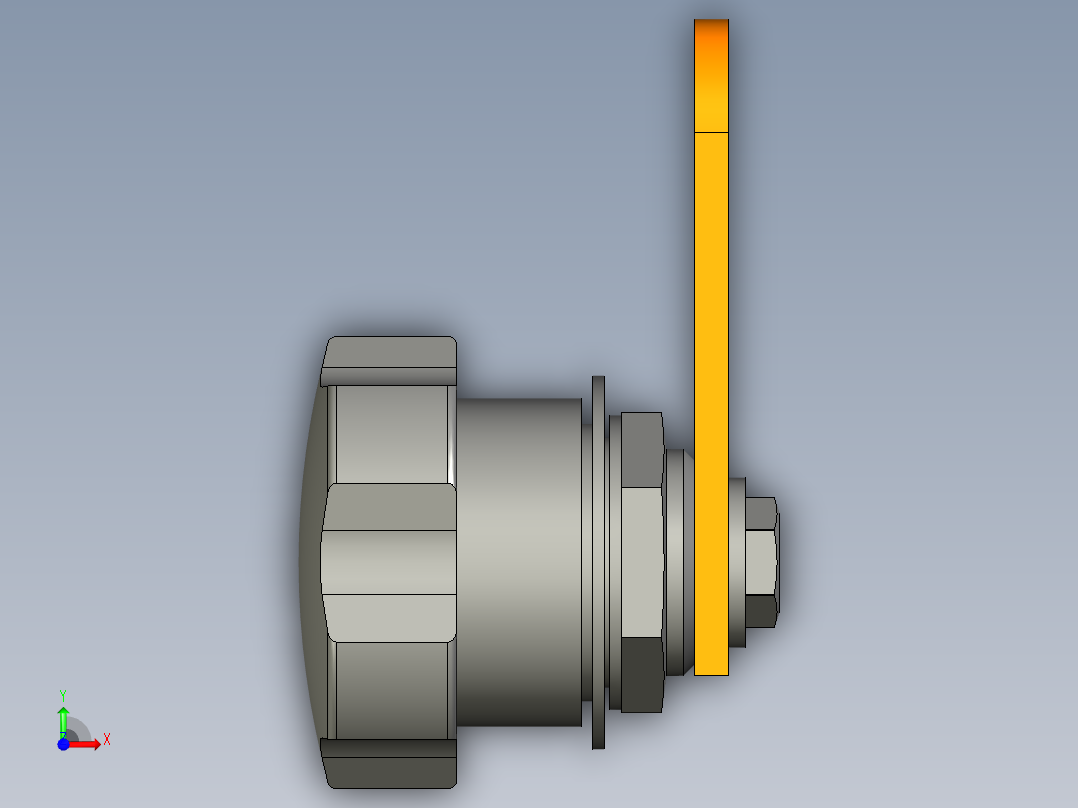 鎖VC.308-3D多系列多零件图纸模型前视图