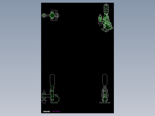 垂直式夾鉗SSP(E)-2D多系列多零件图纸模型