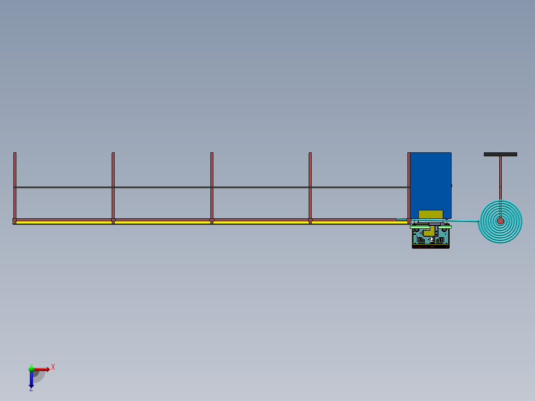 双头双位自动化剥线生产线俯视图