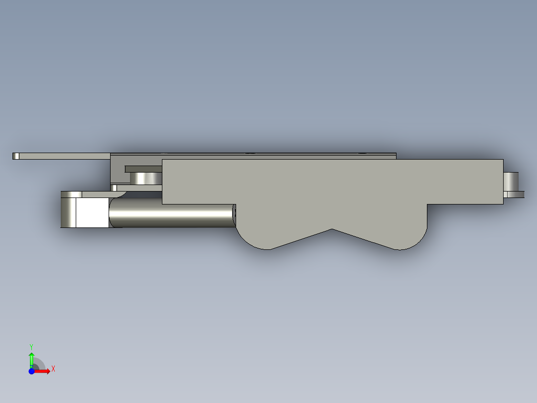 气动柔软折叠咖啡桌提升机构前视图
