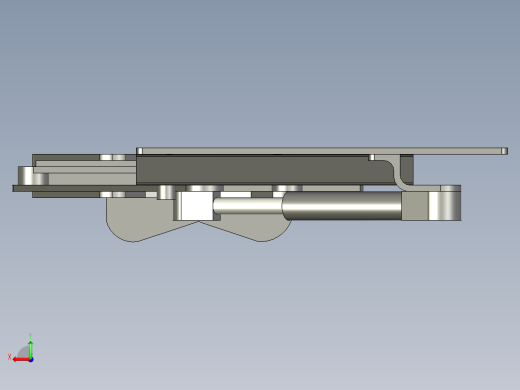 气动柔软折叠咖啡桌提升机构后视缩略图