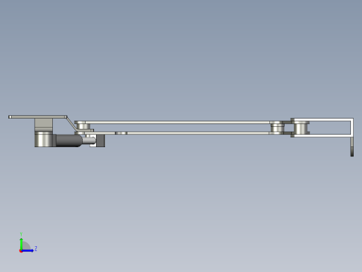 气动柔软折叠咖啡桌提升机构左视缩略图