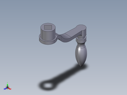 曲柄把手2433(A)-3D多系列多零件图纸模型