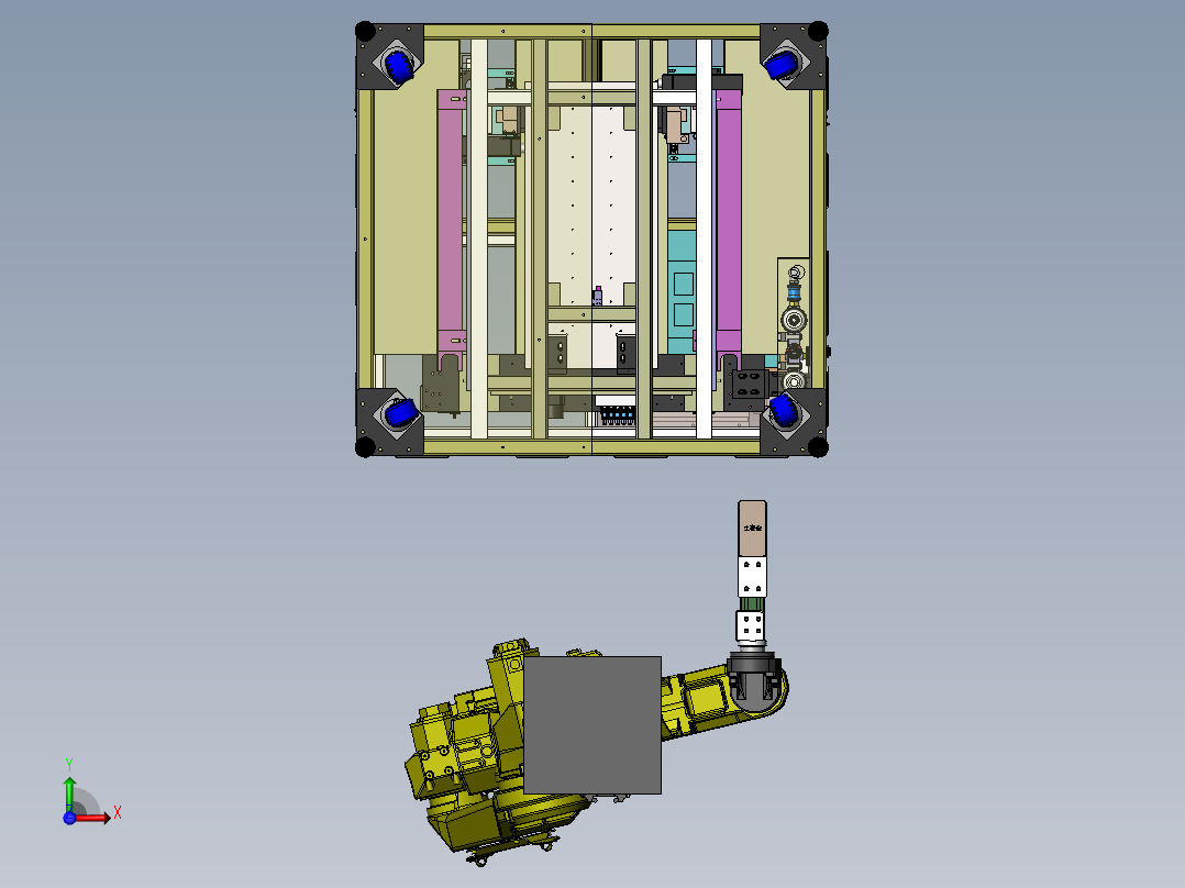 苹果手机自动扫码设备前视图