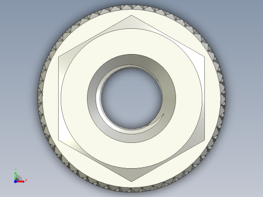 滚花螺母-M1.6 Knurled Nut前视缩略图