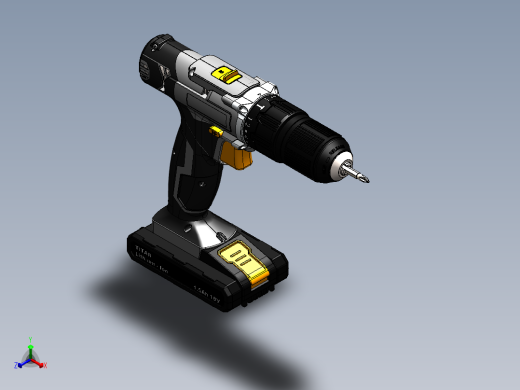 带刀片的手钻台。用于多用途加工和切割工作。正等轴测缩略图