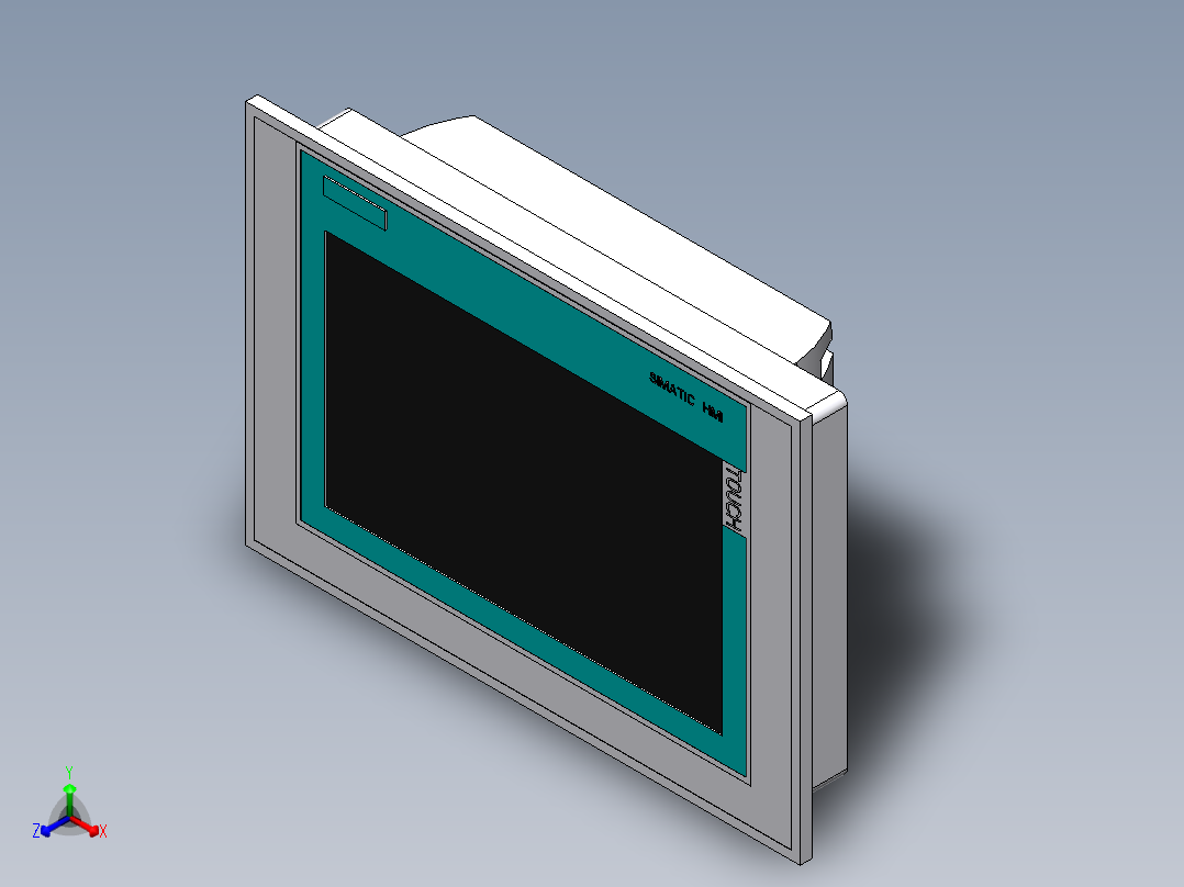 西门子7寸HMI-6av21240jc010ax0正等轴测图