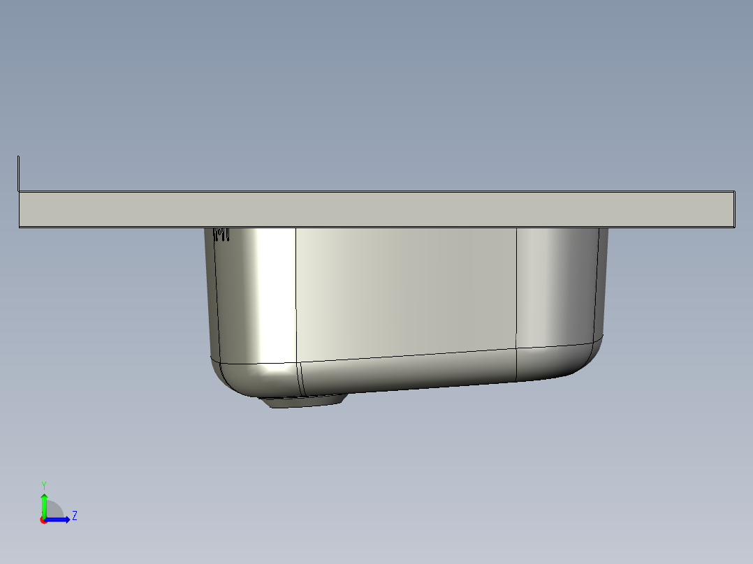 水槽、不锈钢水槽(93)左视图