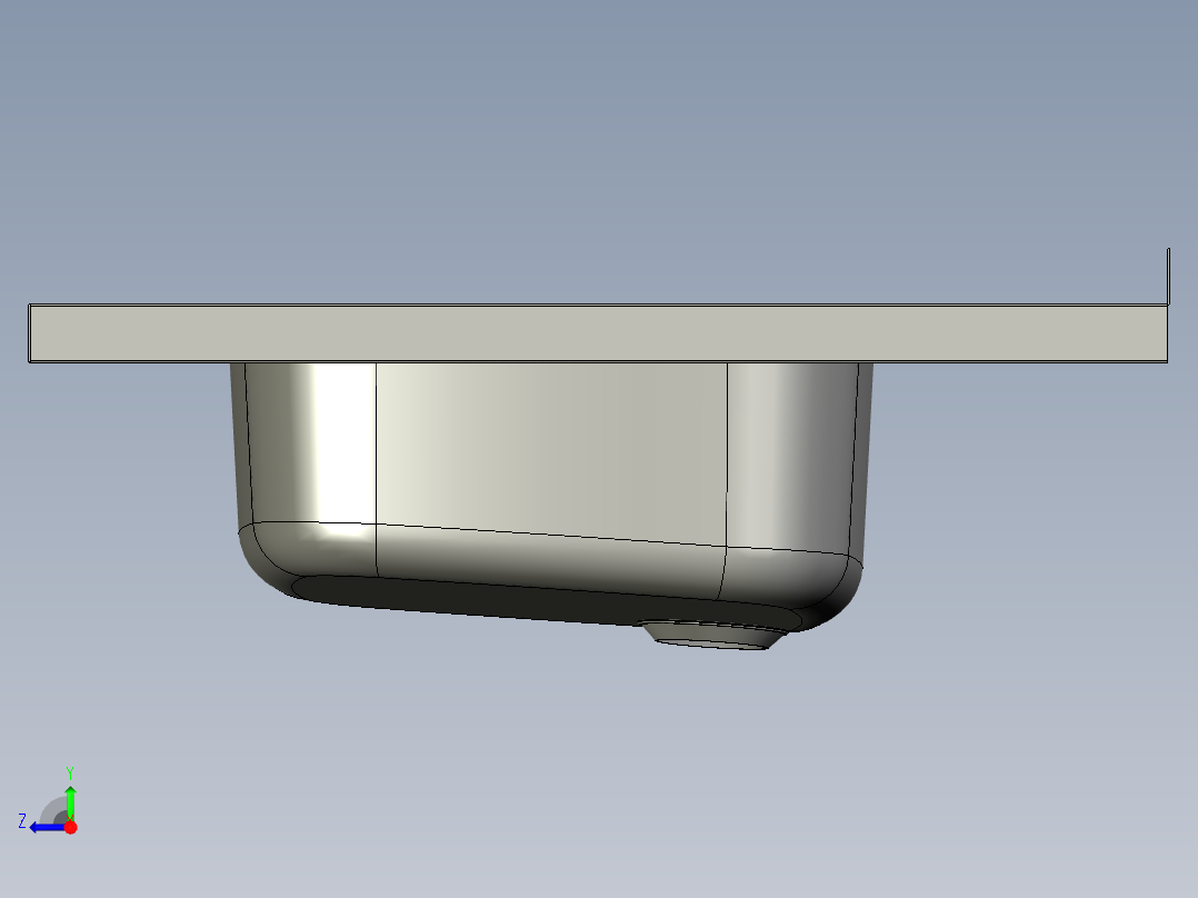 水槽、不锈钢水槽(93)右视图