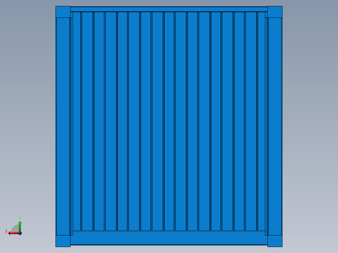 集装箱sw22版Container 40 ft后视图