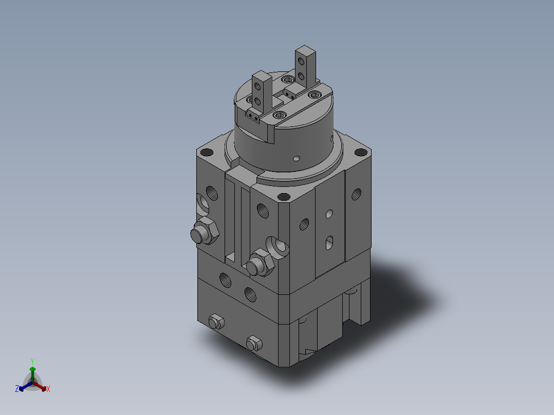 摆台气爪 MRHQ系列6款正等轴测图