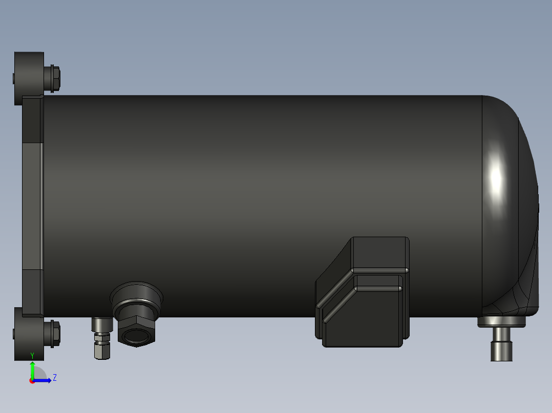 谷轮涡旋压缩机 ZB15KQ左视图