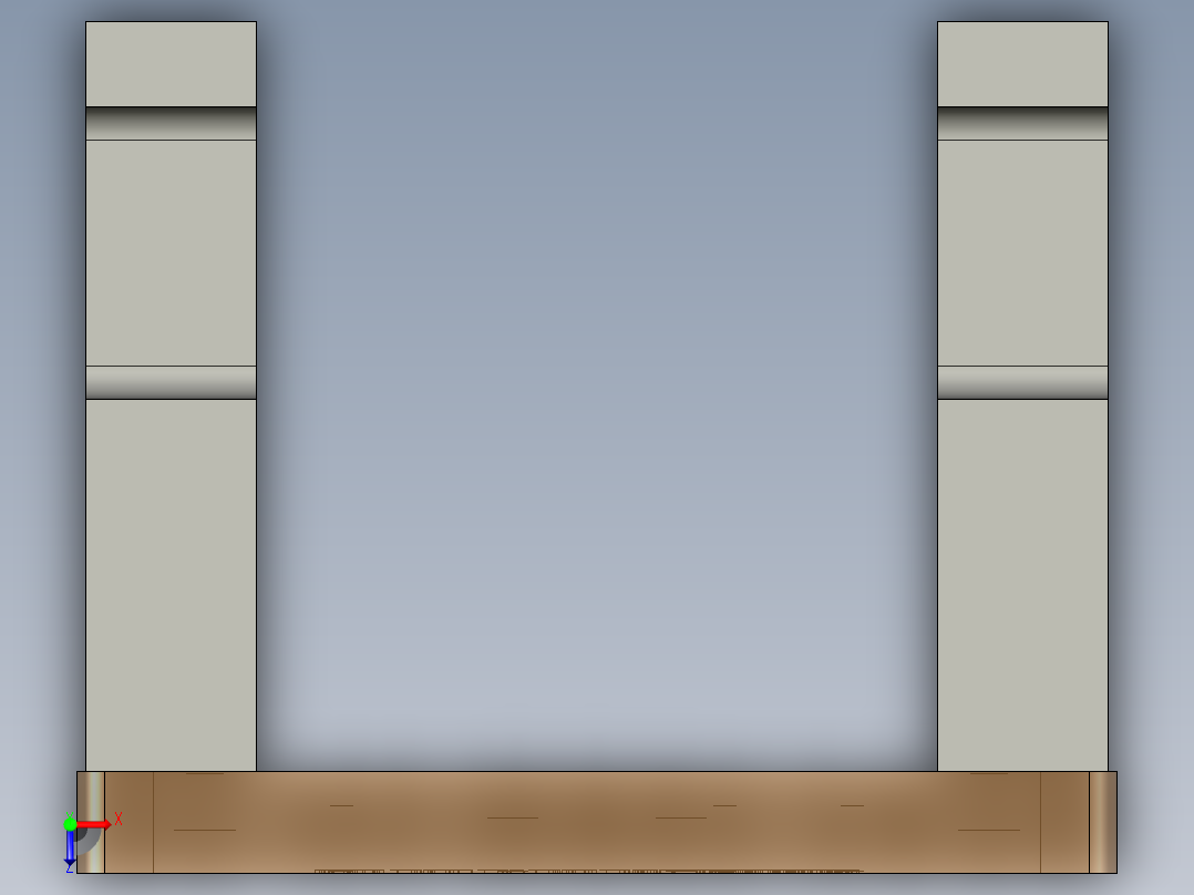 MACH-C笔记本CNC工装夹具三维模型-CNC5三轴底座俯视图