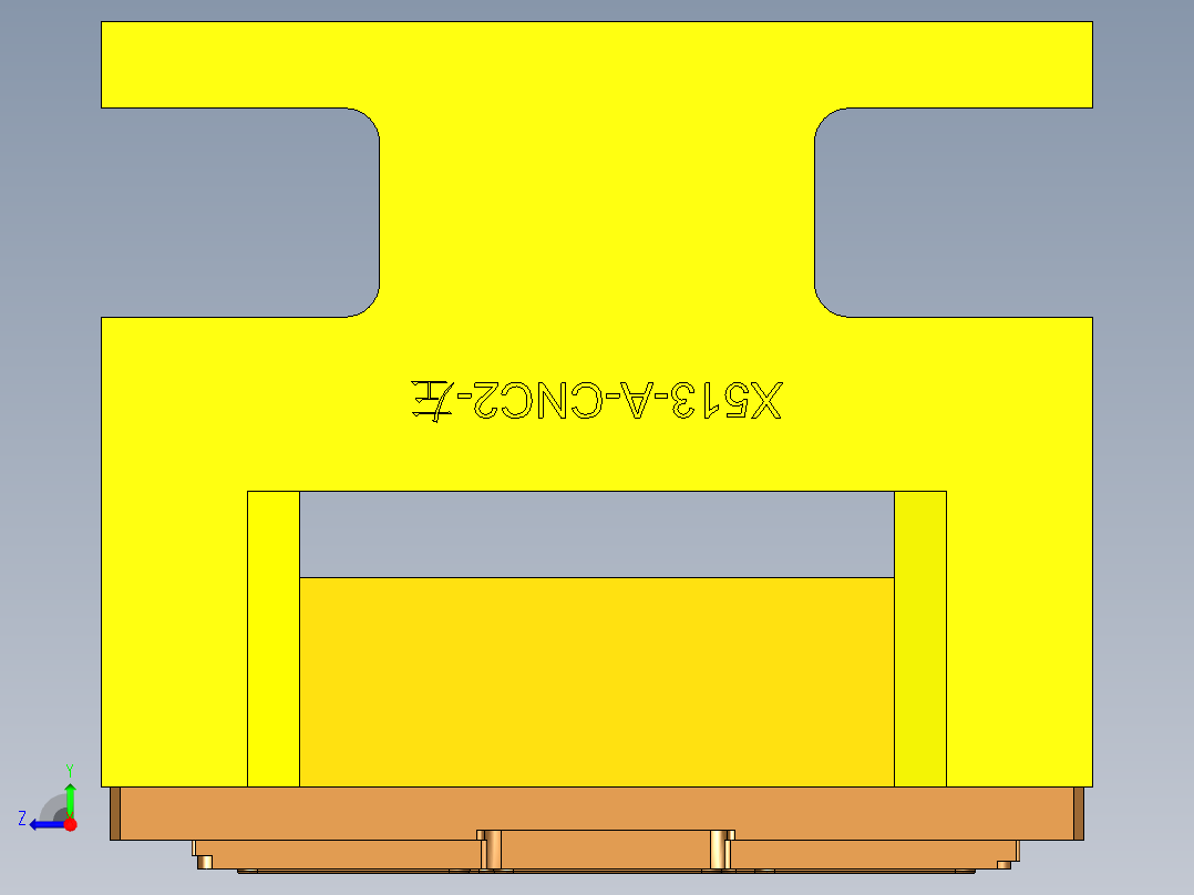 X513-A-笔记本CNC工装夹具三维模型CNC2右视图