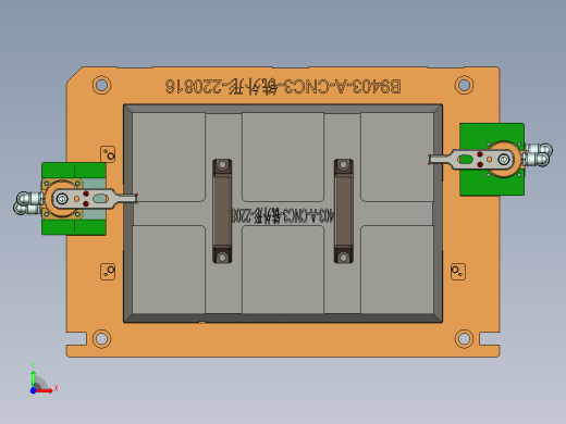 B9403-A-CNC3笔记本CNC工装夹具三维模型-铣外形-220816前视缩略图