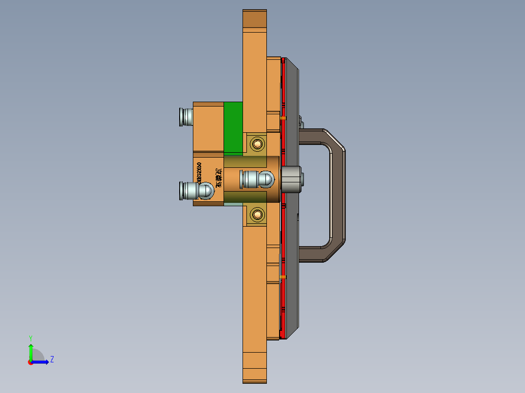 B9403-A-CNC3笔记本CNC工装夹具三维模型-铣外形-220816左视图