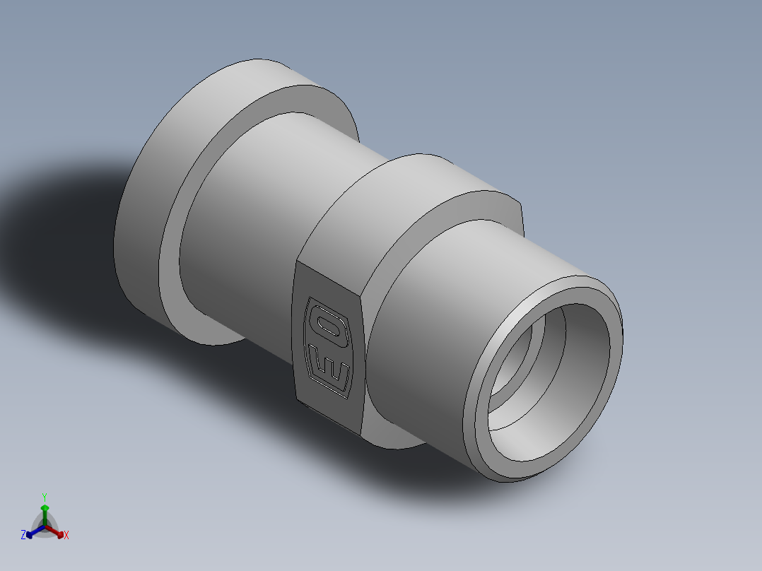 法兰接头、1DFL-24-08正等轴测图
