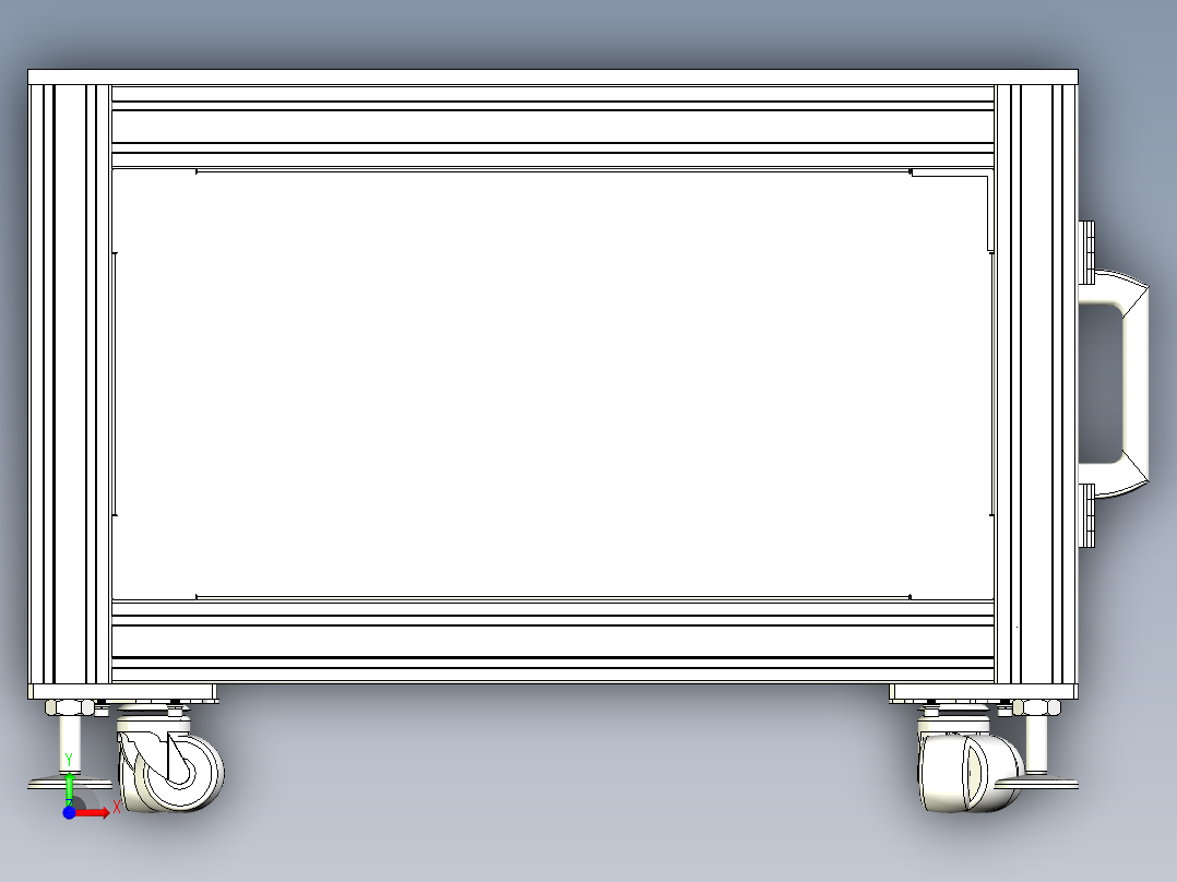 铝型材工作平台设计前视图