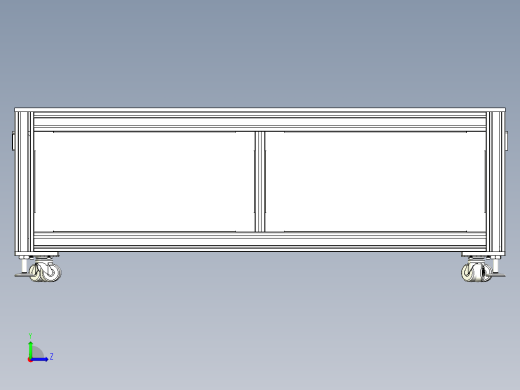 铝型材工作平台设计左视缩略图