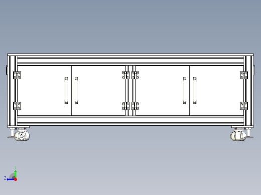 铝型材工作平台设计右视缩略图