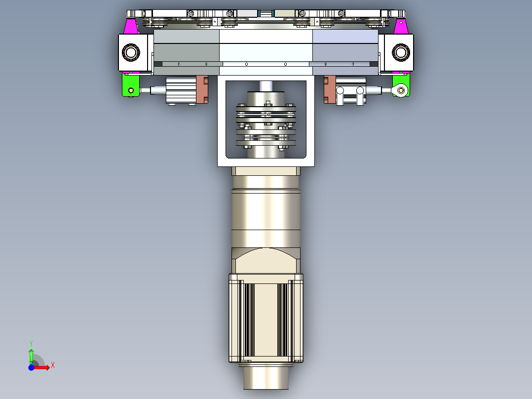 环形导轨循环输送线48工位低间距椭圆环形导轨传送线前视图
