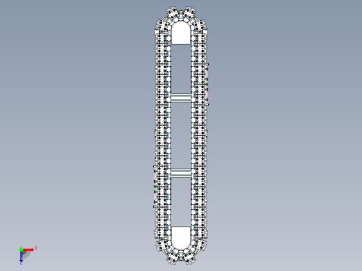 环形导轨循环输送线48工位低间距椭圆环形导轨传送线俯视缩略图