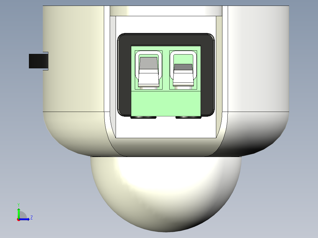 可调运动传感器左视图