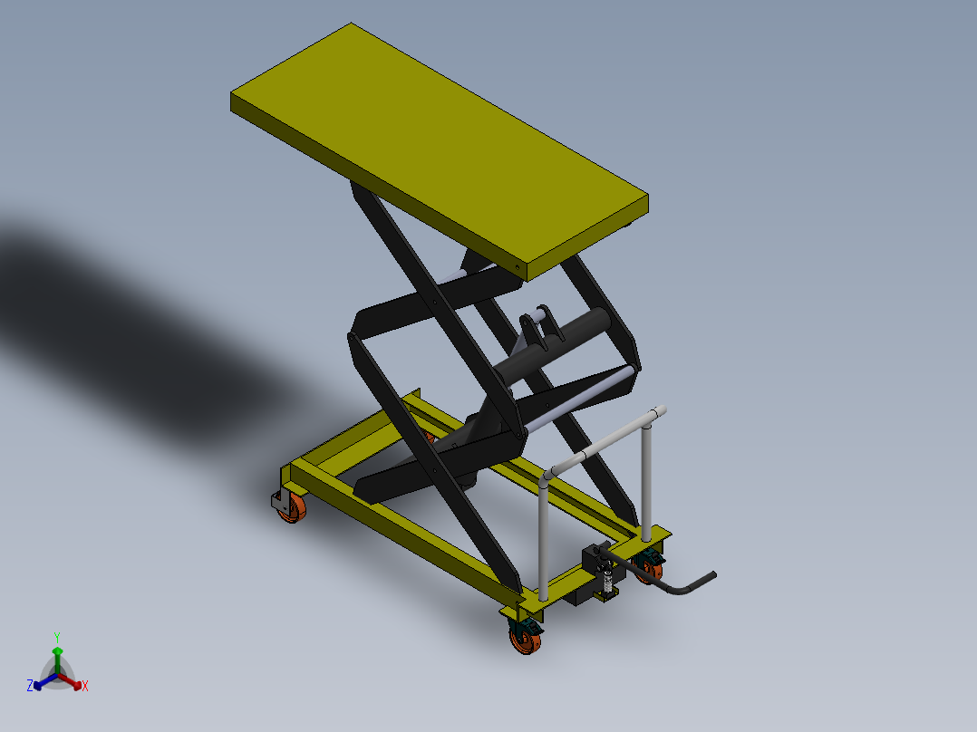 剪叉式升降机 、升降机(12)正等轴测图