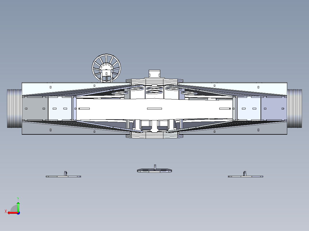 B2005261-千年 falcon，星球大战 3d 拼图，薄板，宇宙飞船，金属工艺设计后视图